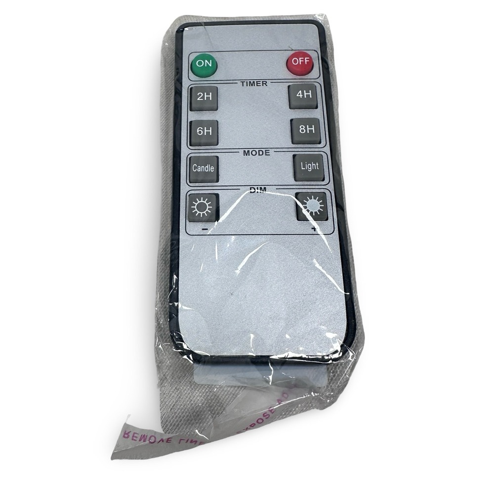 Universal LED Candle Remote Control Gray Timer Dimmer Flicker Mode Replacement